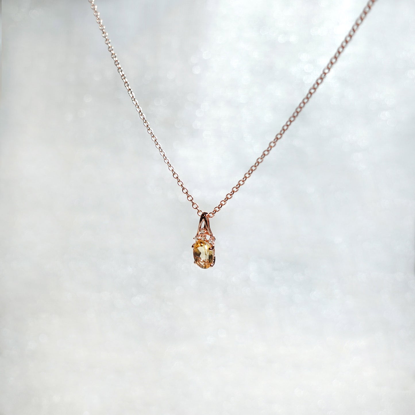 Vintage Citrine Minimalist Pendant