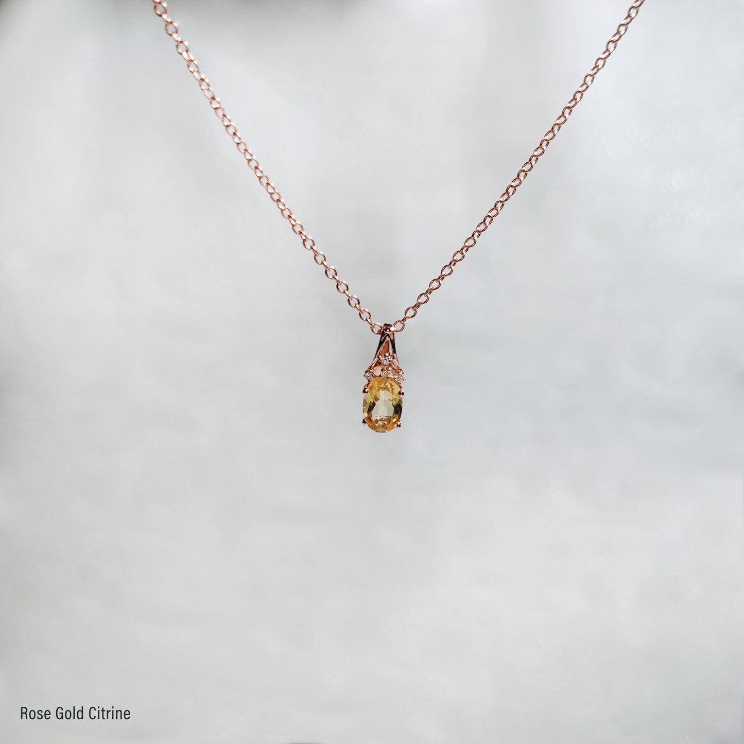 Vintage Citrine Minimalist Pendant