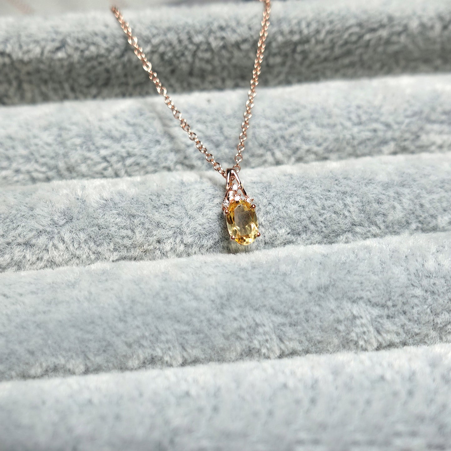 Vintage Citrine Minimalist Pendant