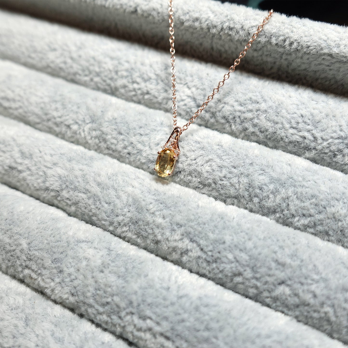 Vintage Citrine Minimalist Pendant