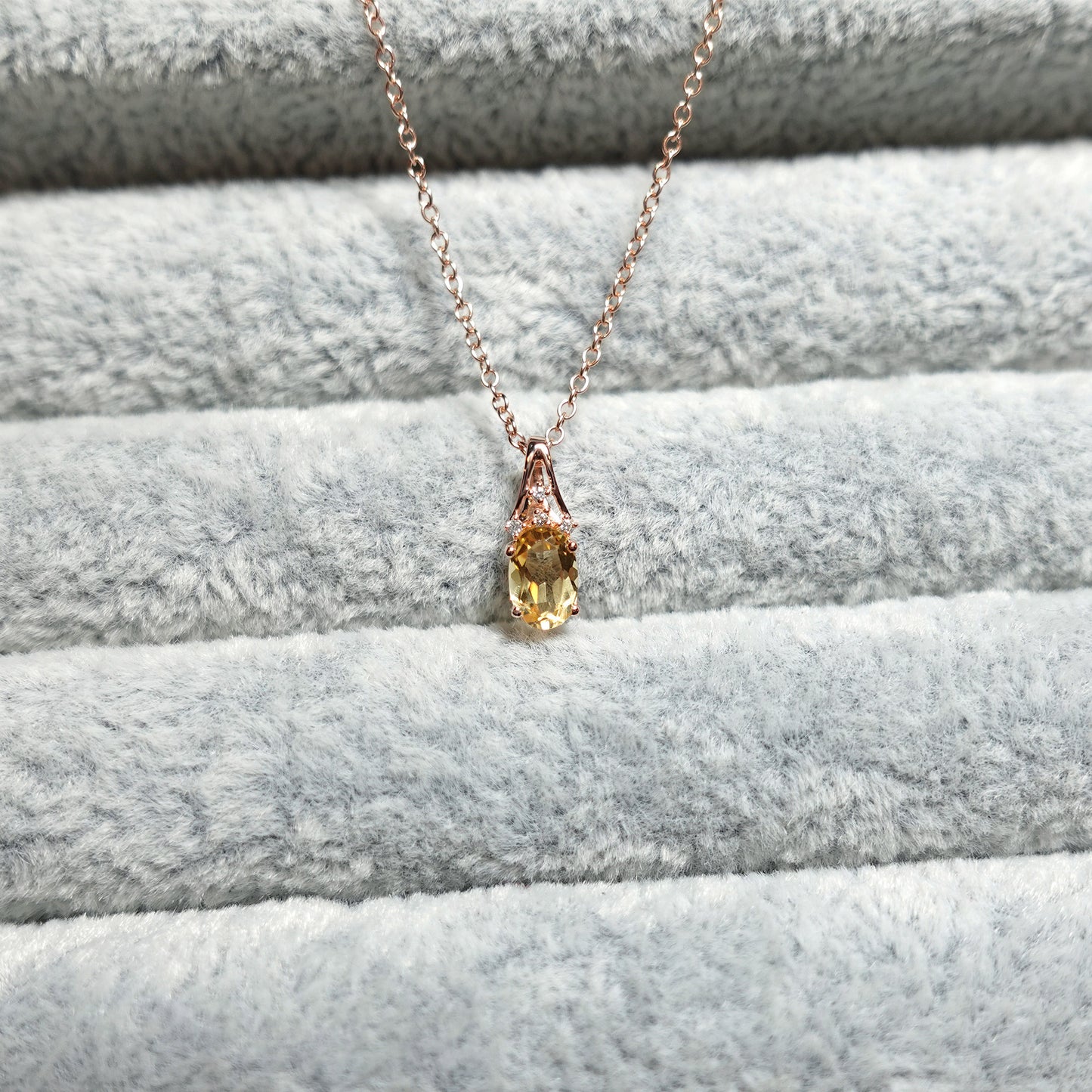 Vintage Citrine Minimalist Pendant