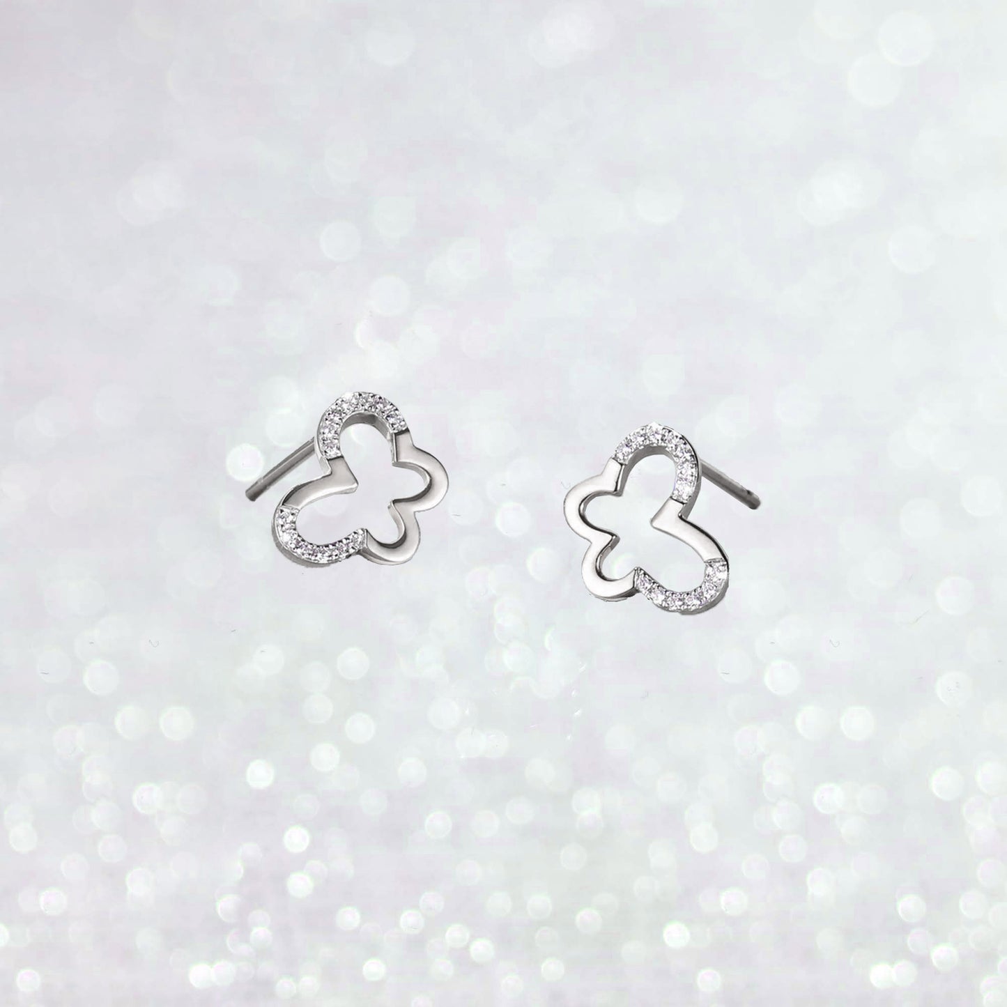 Open Butterfly Diamond Studs