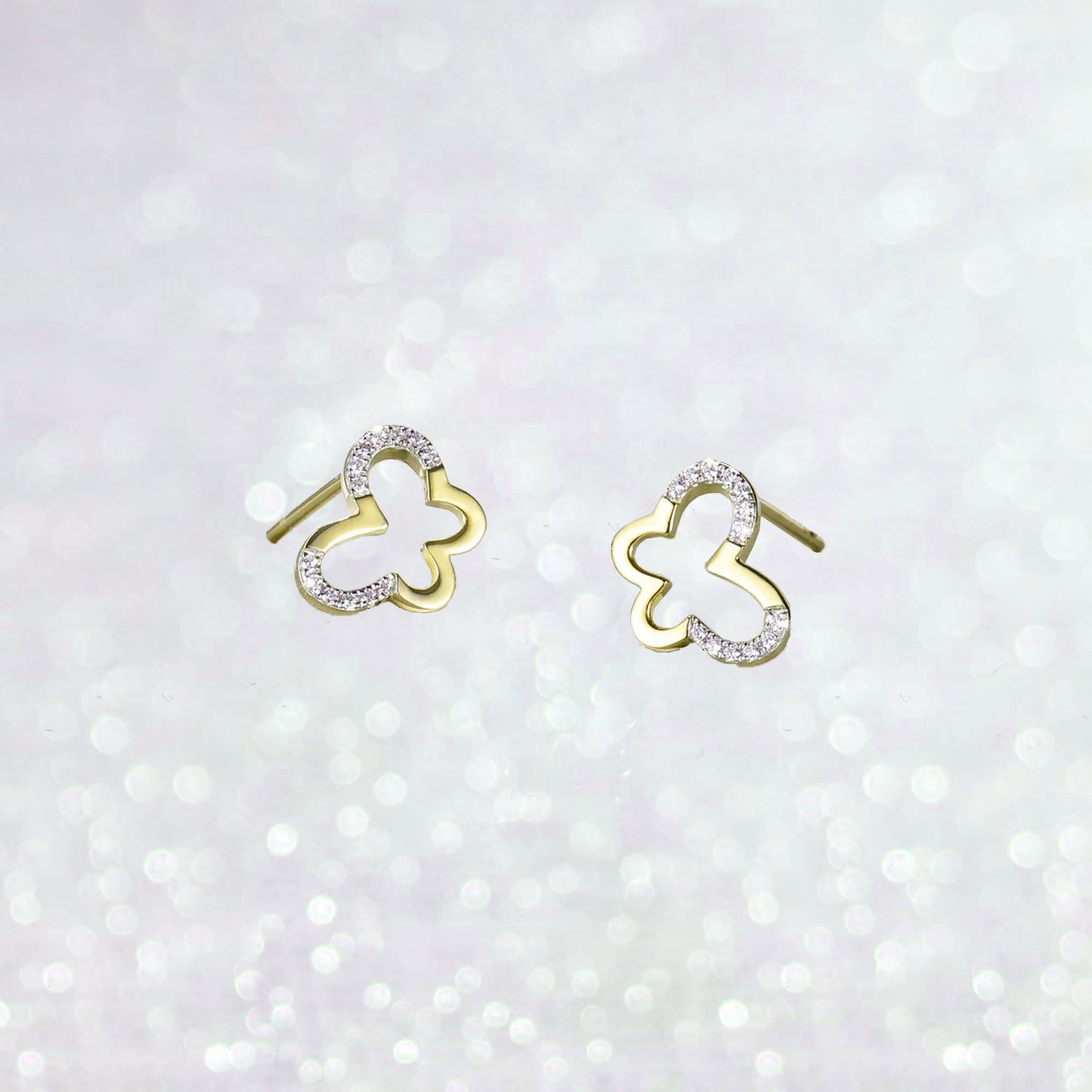 Open Butterfly Diamond Studs