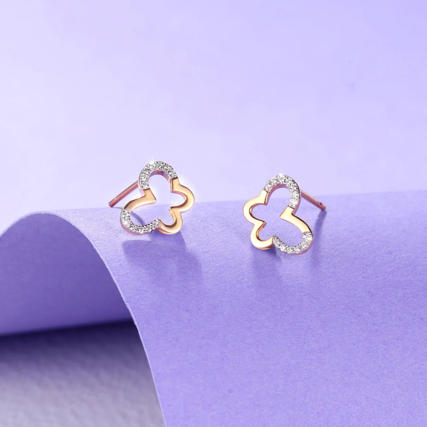 Open Butterfly Diamond Studs