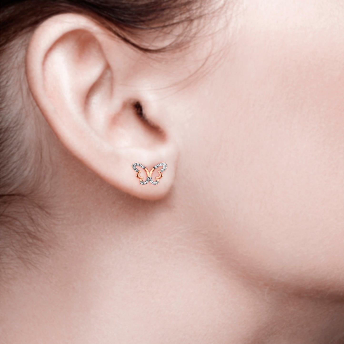 Open Butterfly Diamond Studs