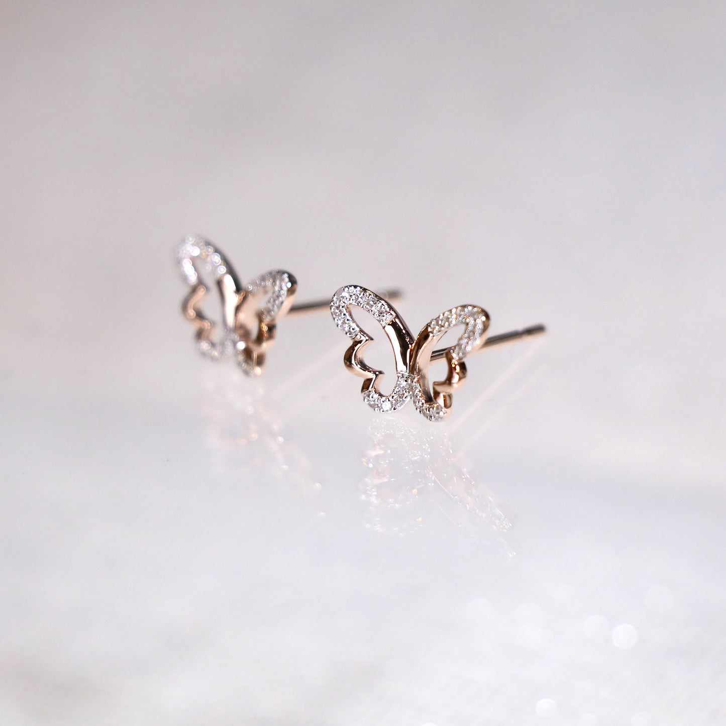 Open Butterfly Diamond Studs