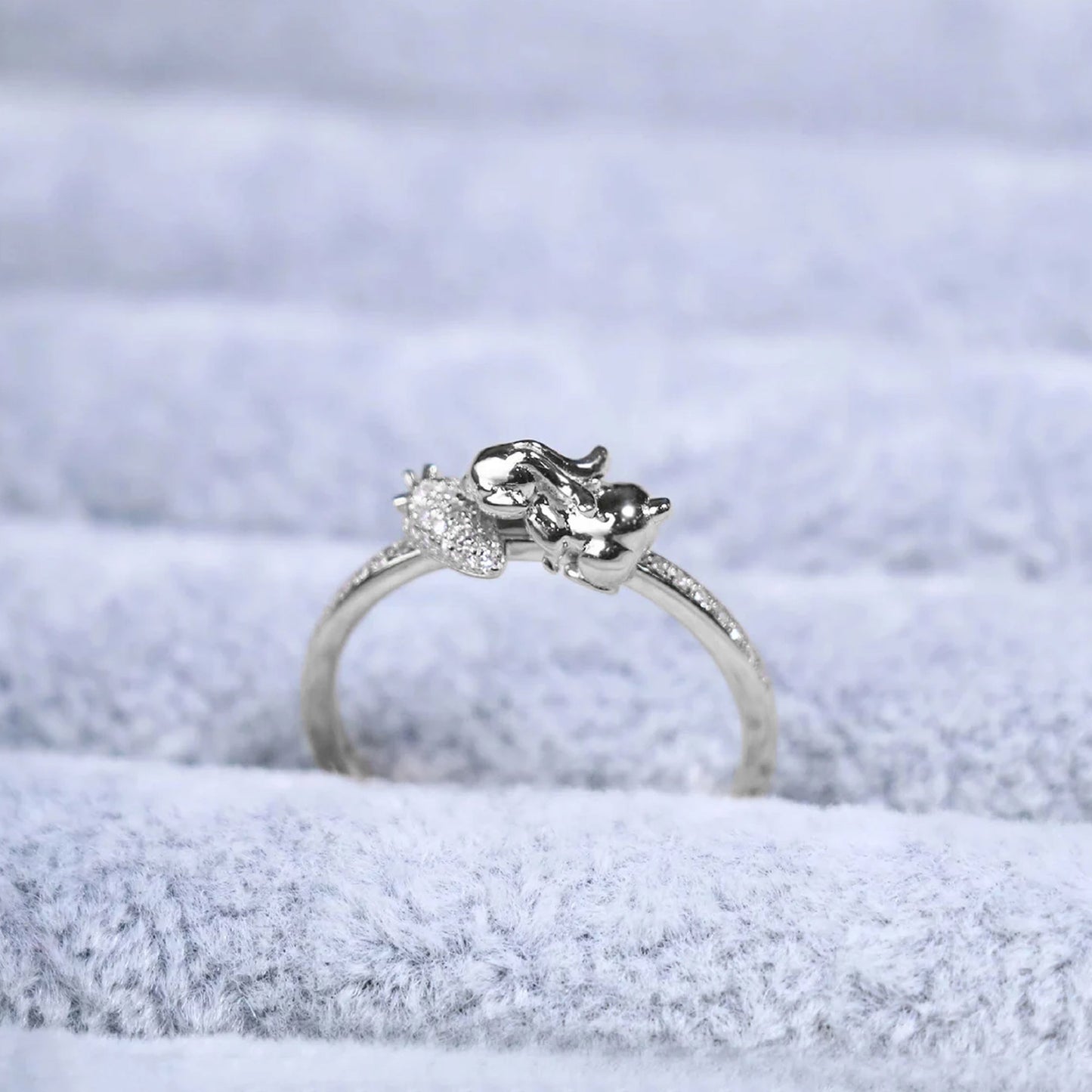 Rabbit carrot Diamond Ring