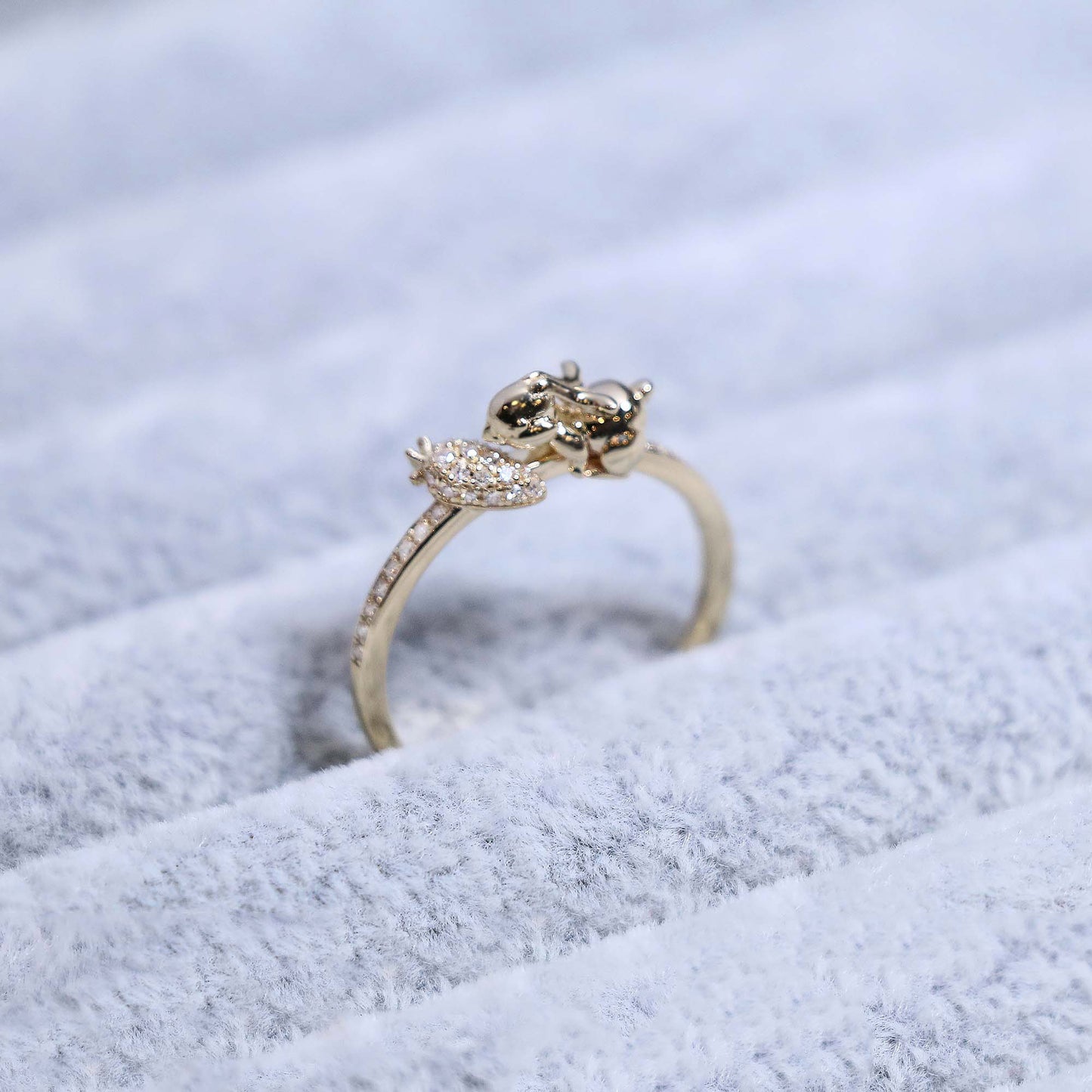 Rabbit carrot Diamond Ring