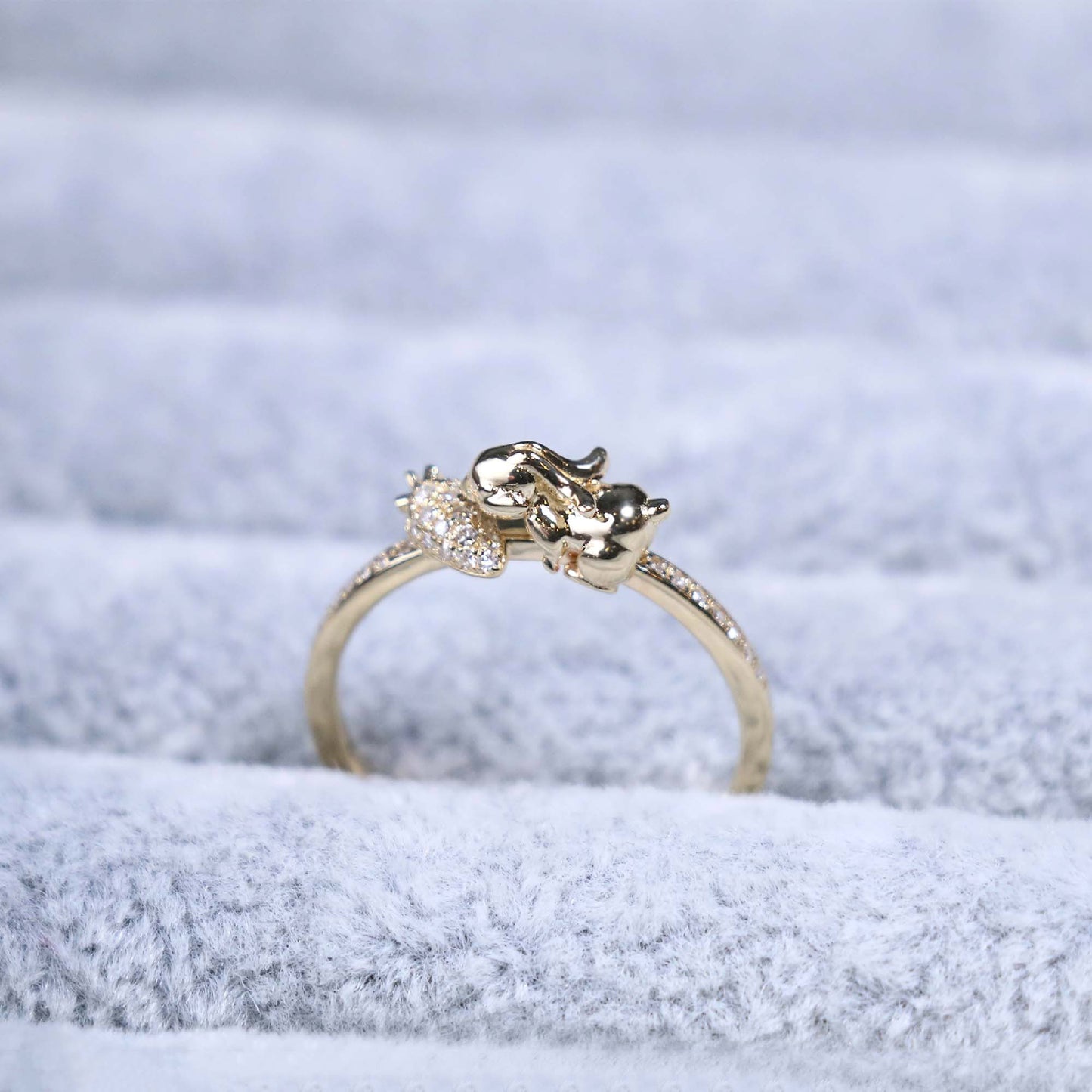 Rabbit carrot Diamond Ring