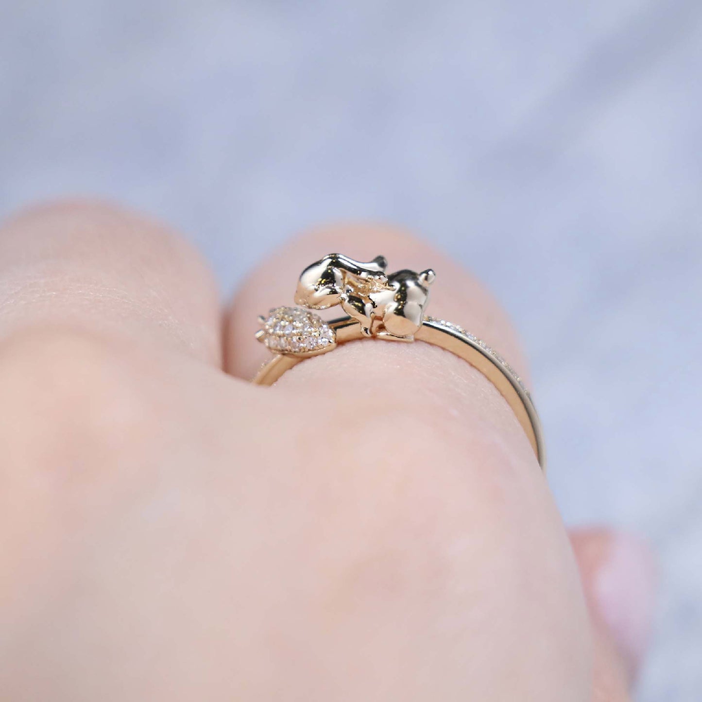 Rabbit carrot Diamond Ring