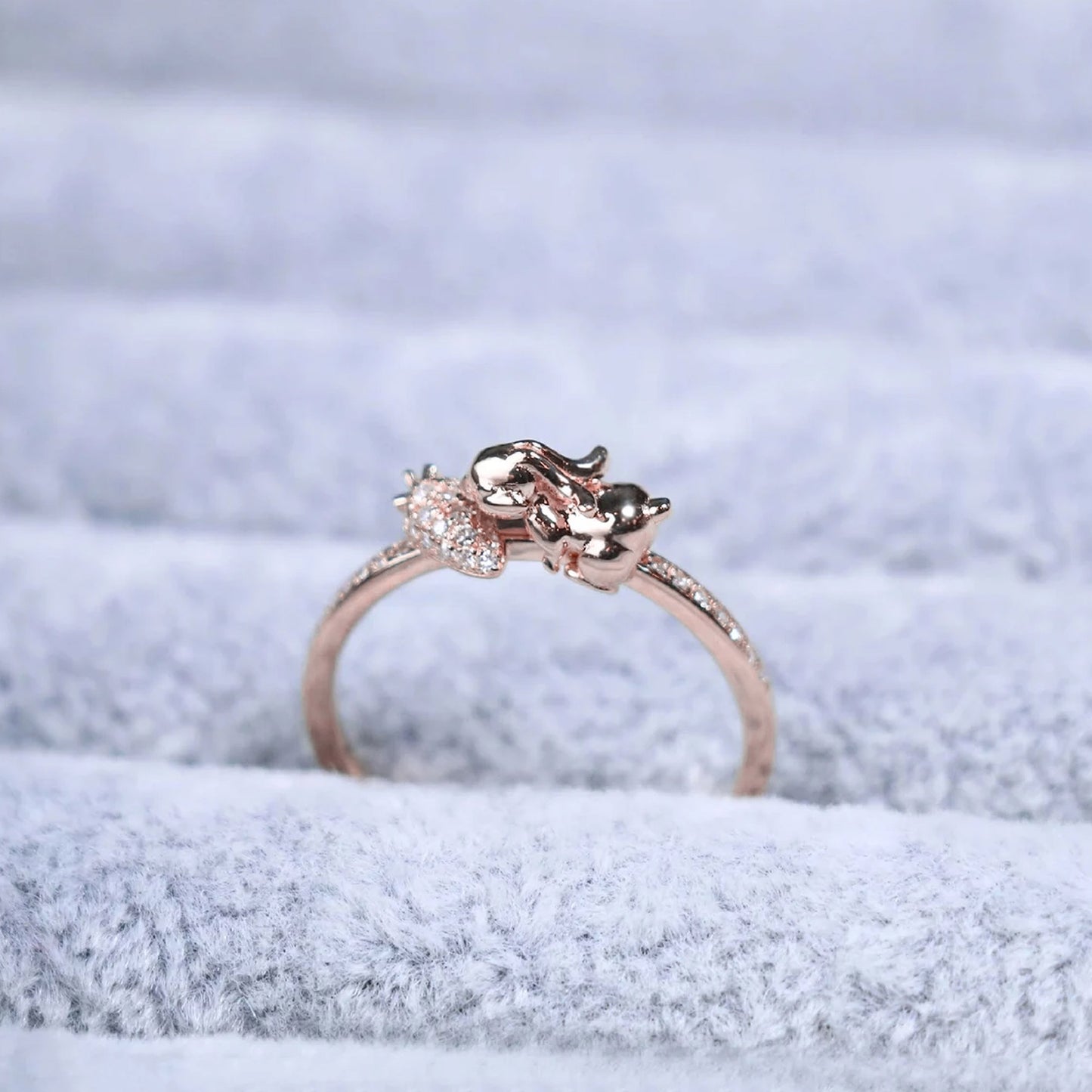 Rabbit carrot Diamond Ring