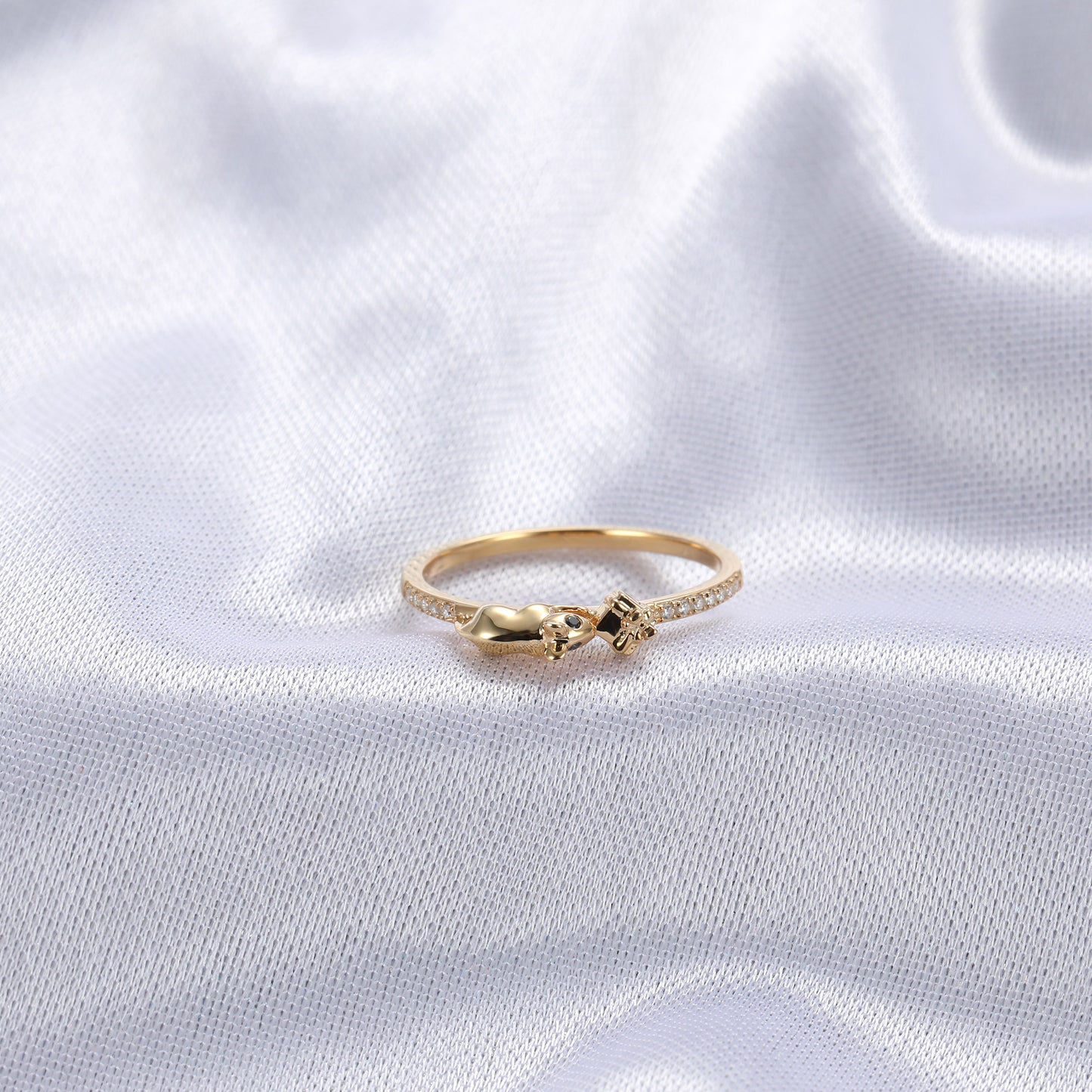 Cute Gold Mouse Gift Ring