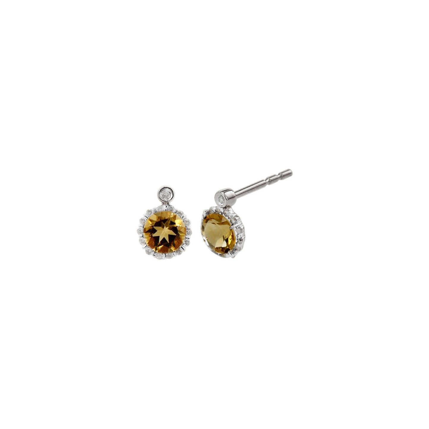 5mm Round Peridot Earrings