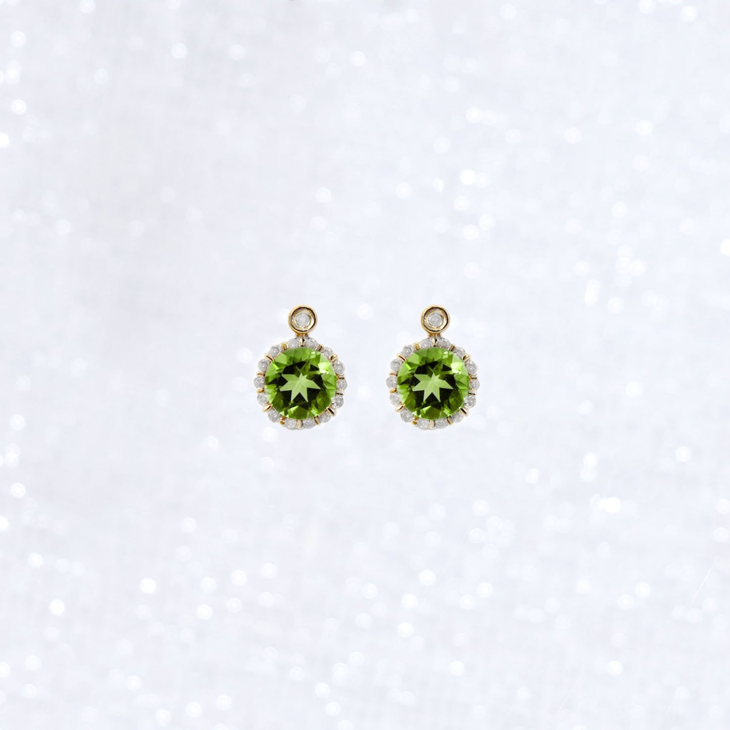 5mm Round Peridot Earrings