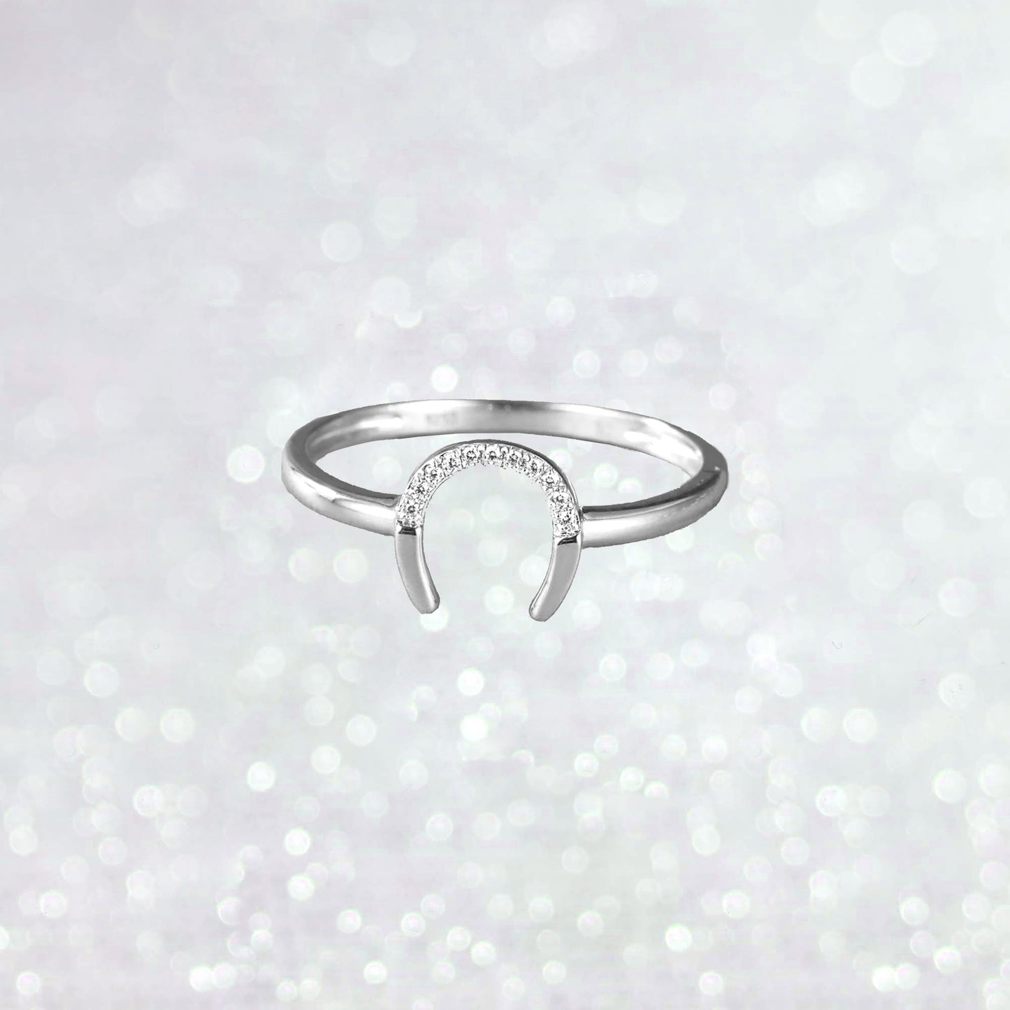 U Shaped Diamond Ring
