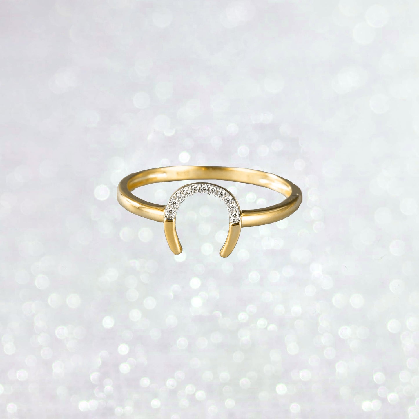 U Shaped Diamond Ring
