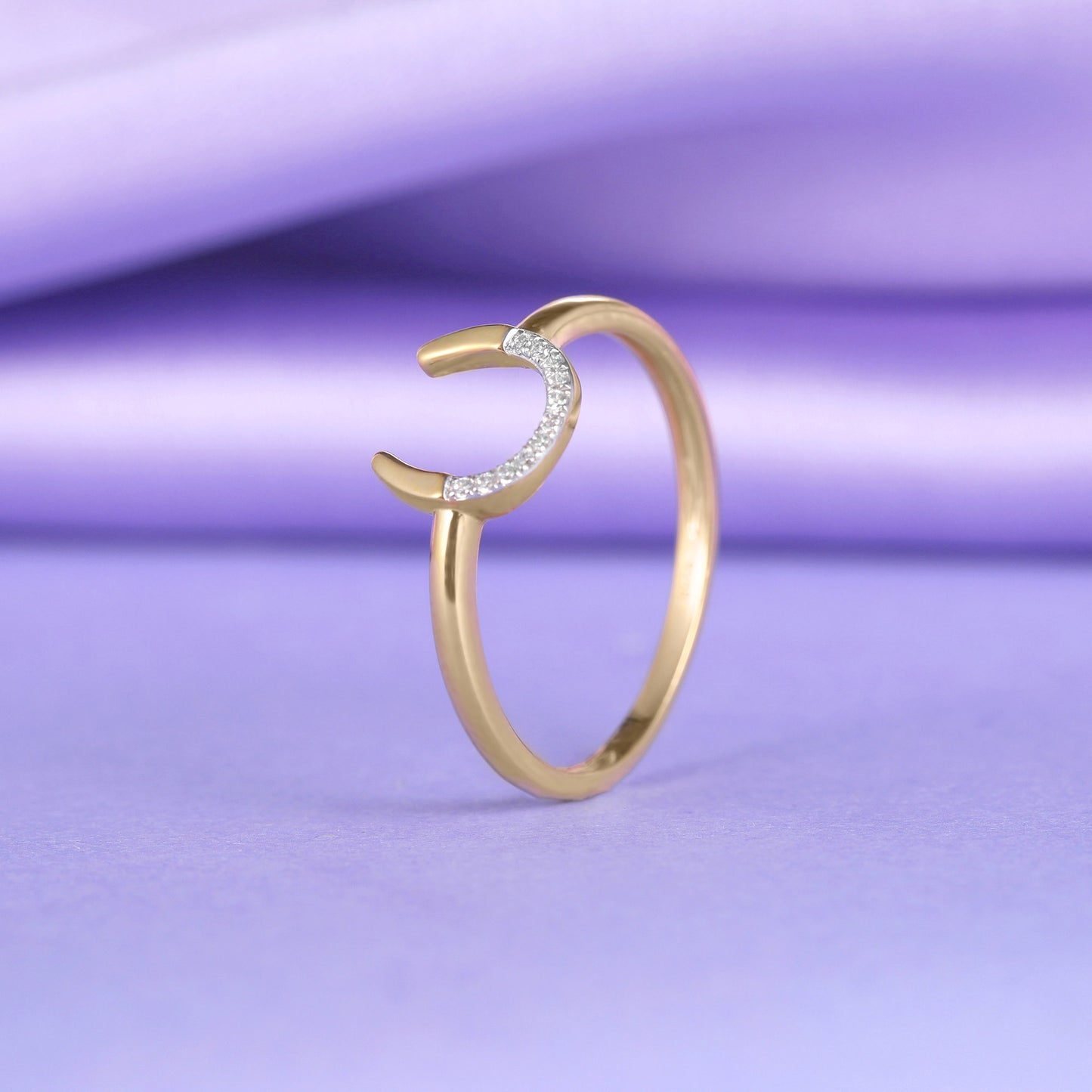 U Shaped Diamond Ring
