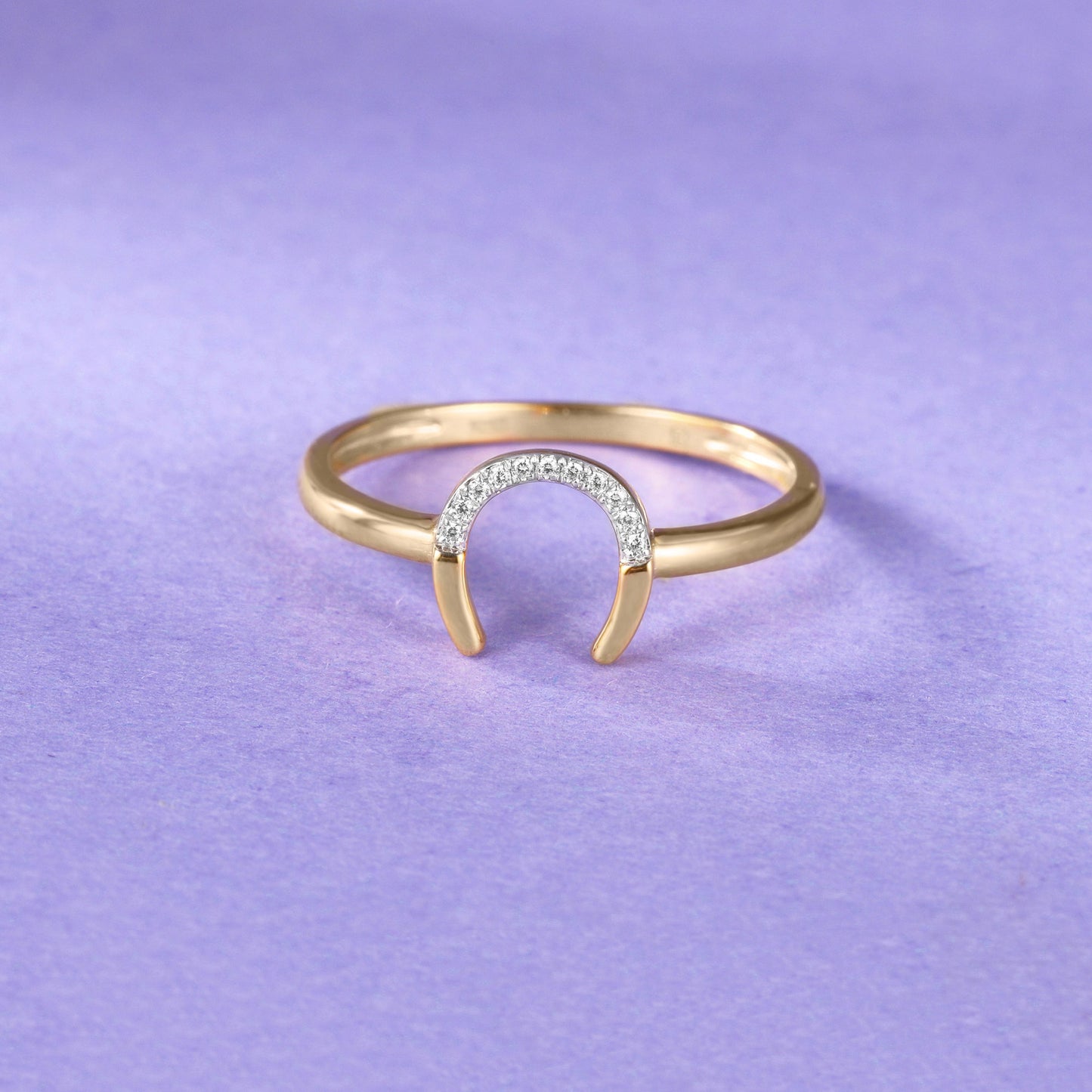 U Shaped Diamond Ring