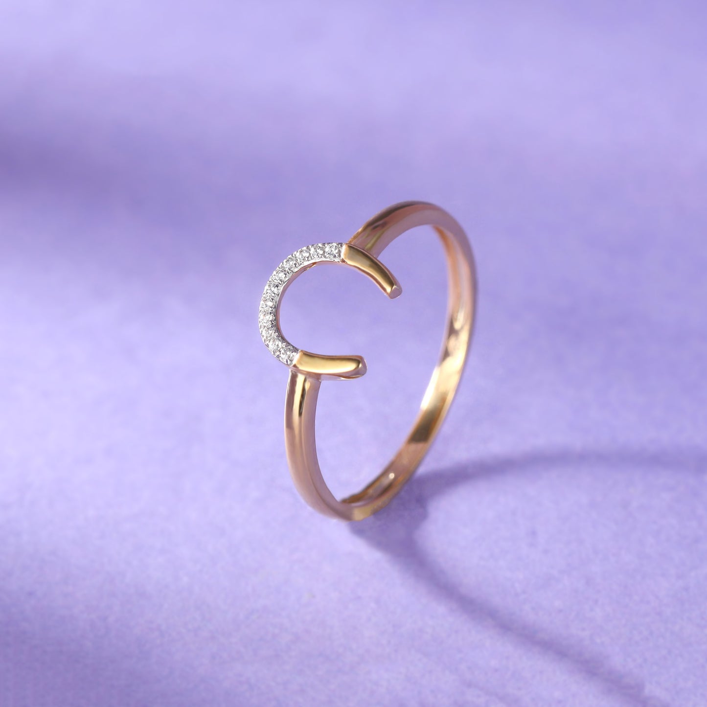 U Shaped Diamond Ring