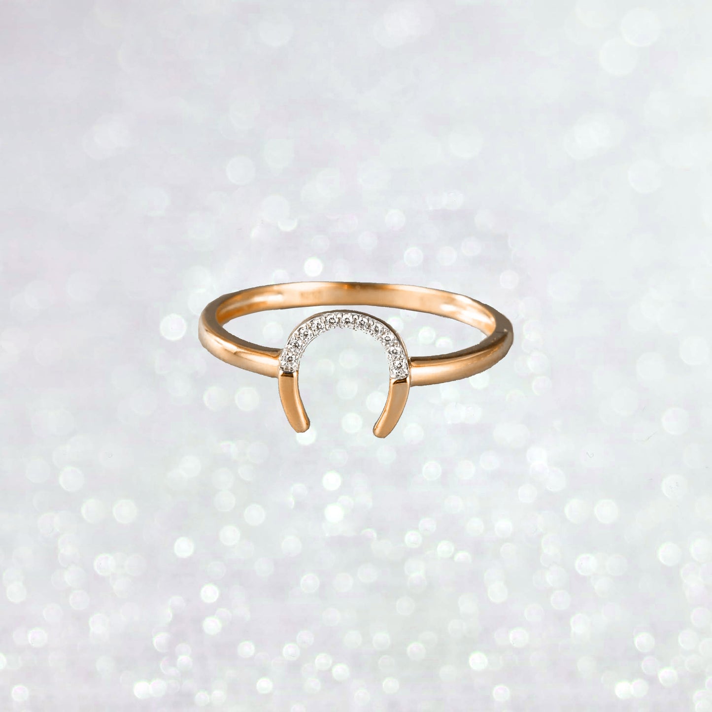 U Shaped Diamond Ring