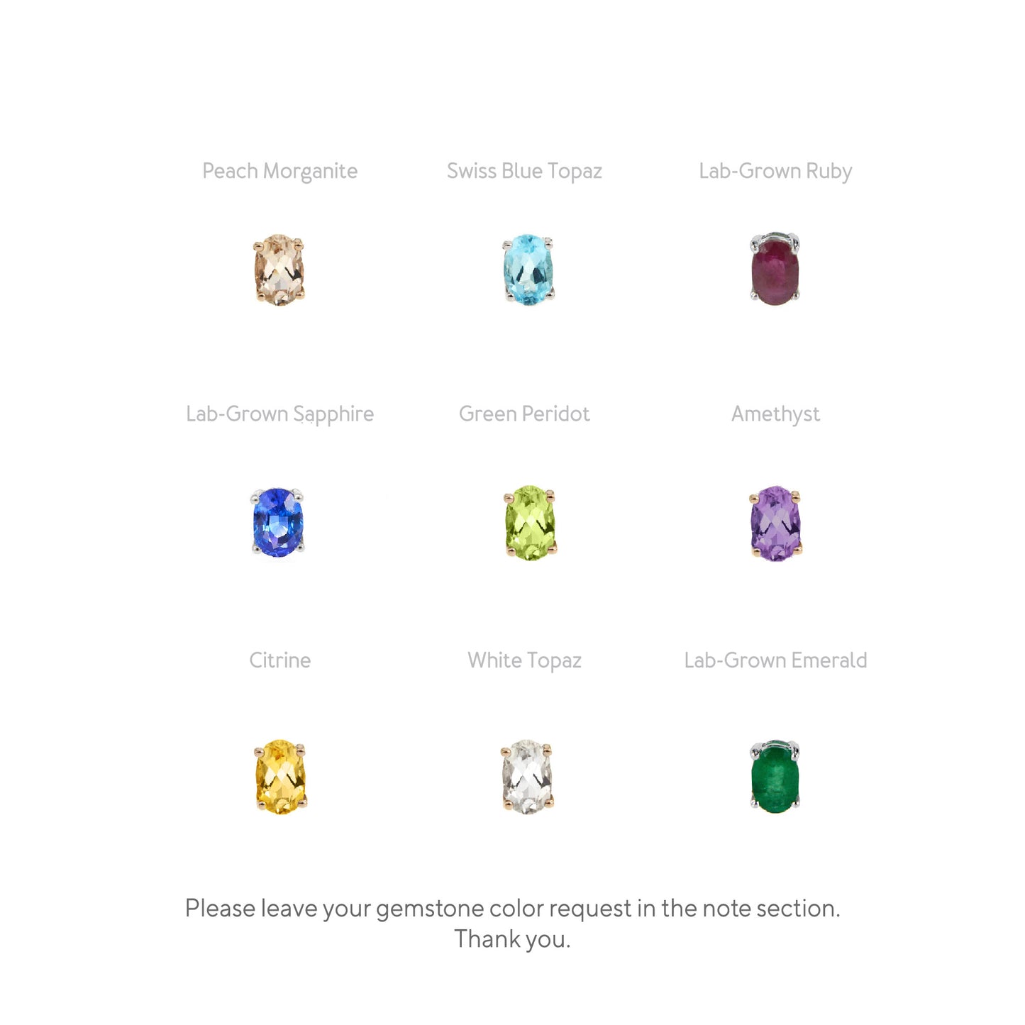 Oval Custom Topaz Gemstone Bypass Necklace