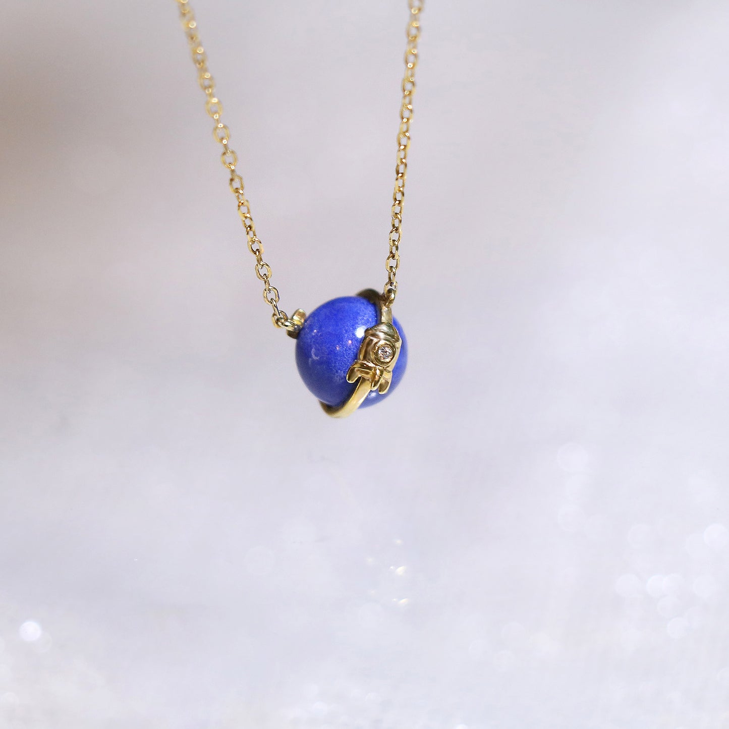 Rocket Lapis Planet Necklace