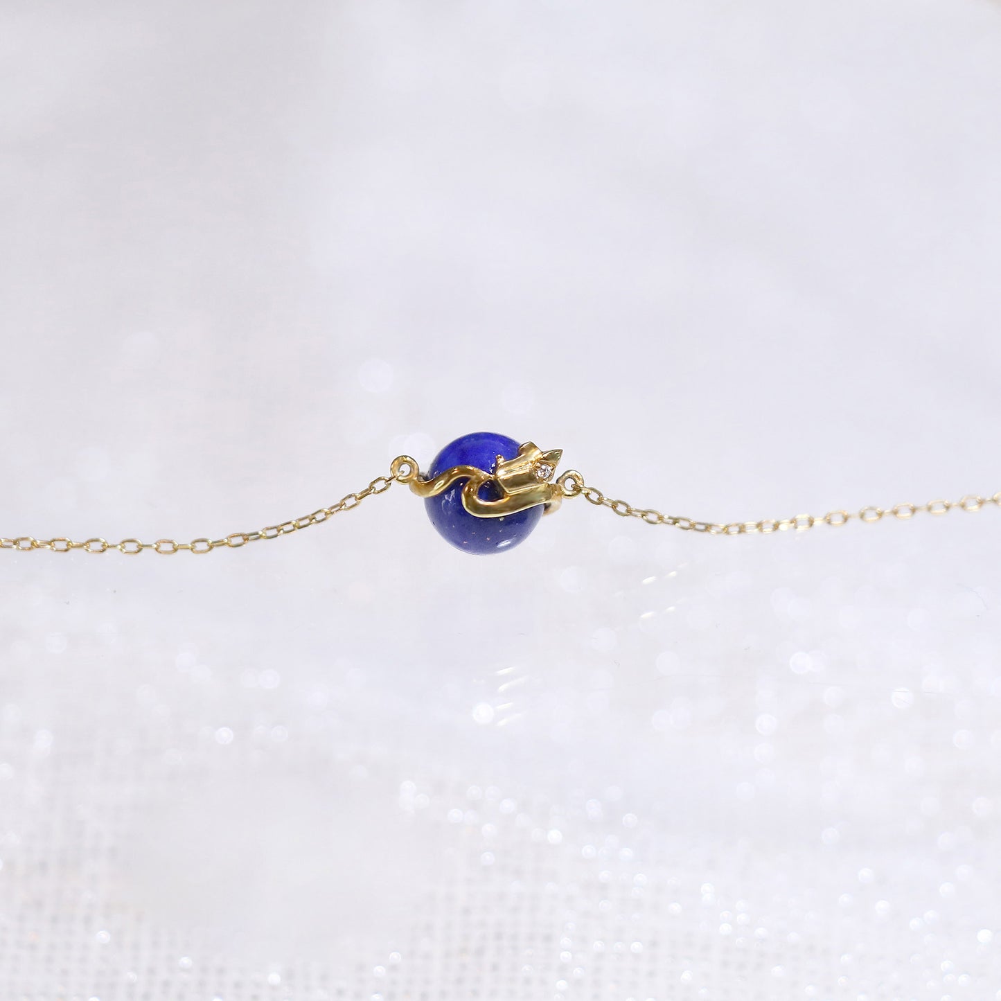 Ship Lapis Planet Necklace