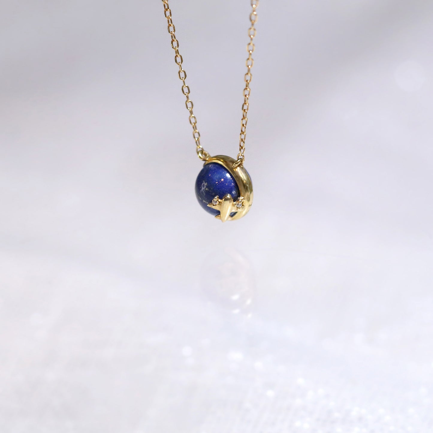 Airplane Lapis Planet Necklace