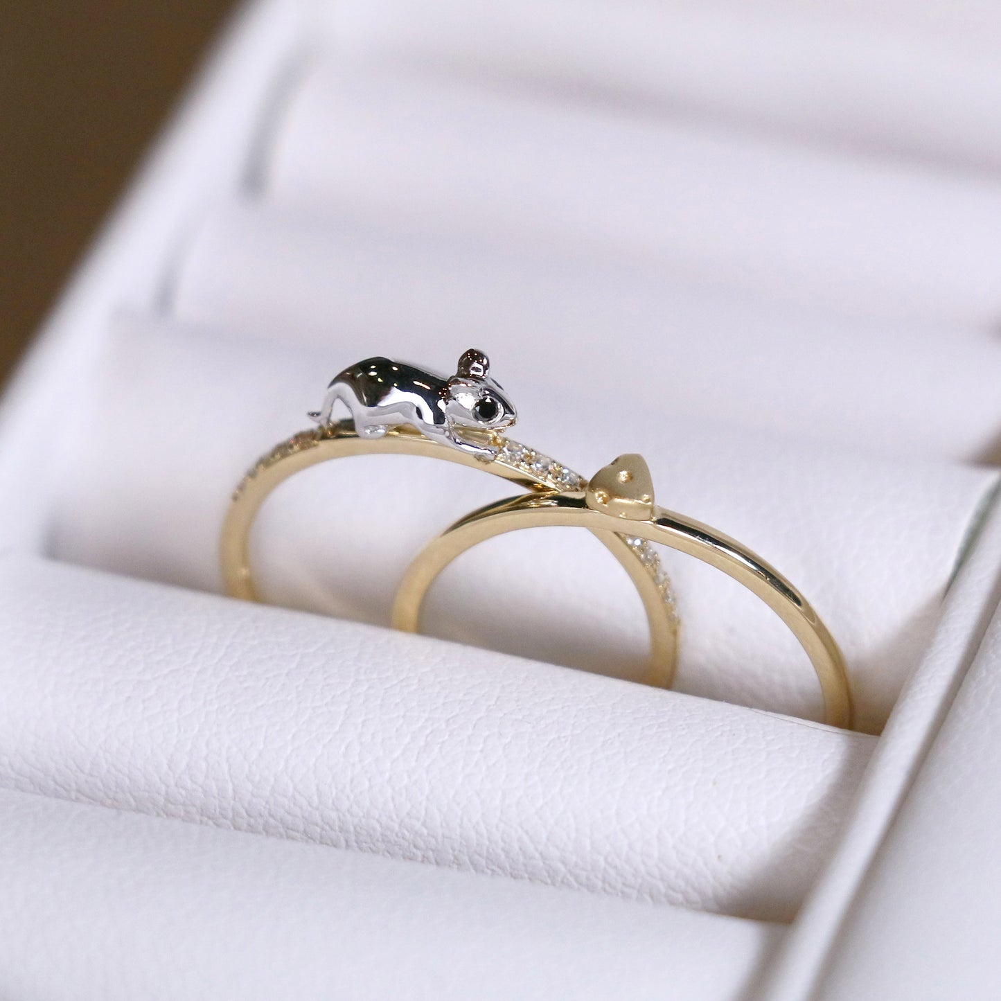 Mouse & Cheese Ring Set