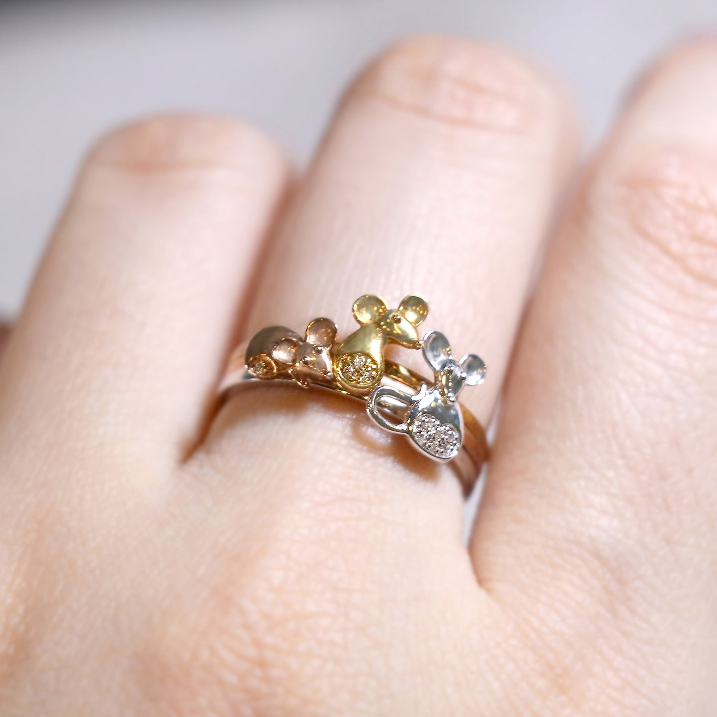 Trio Mouse Ring