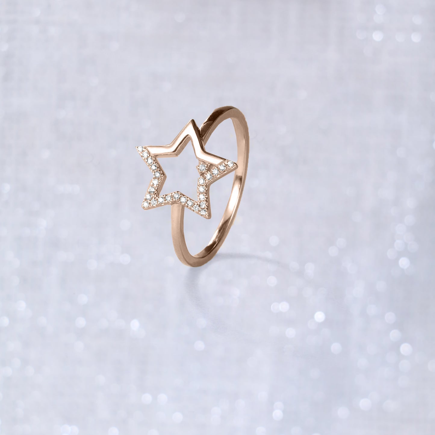 Open Star Diamond Ring