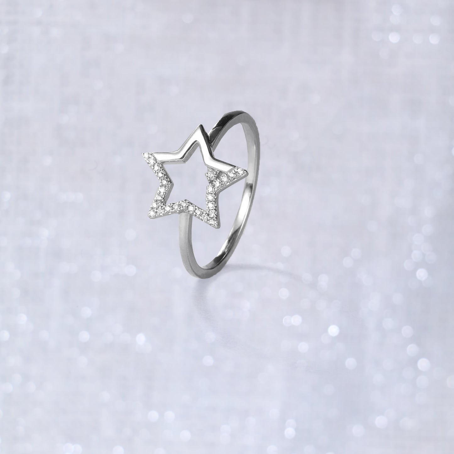 Open Star Diamond Ring