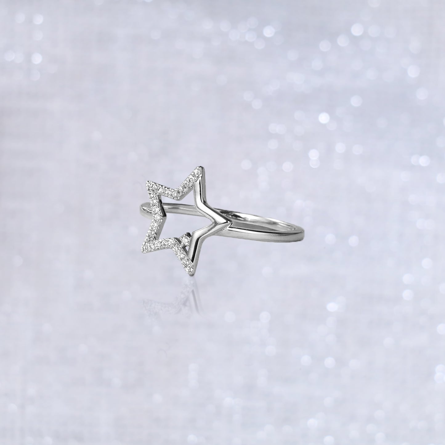 Open Star Diamond Ring