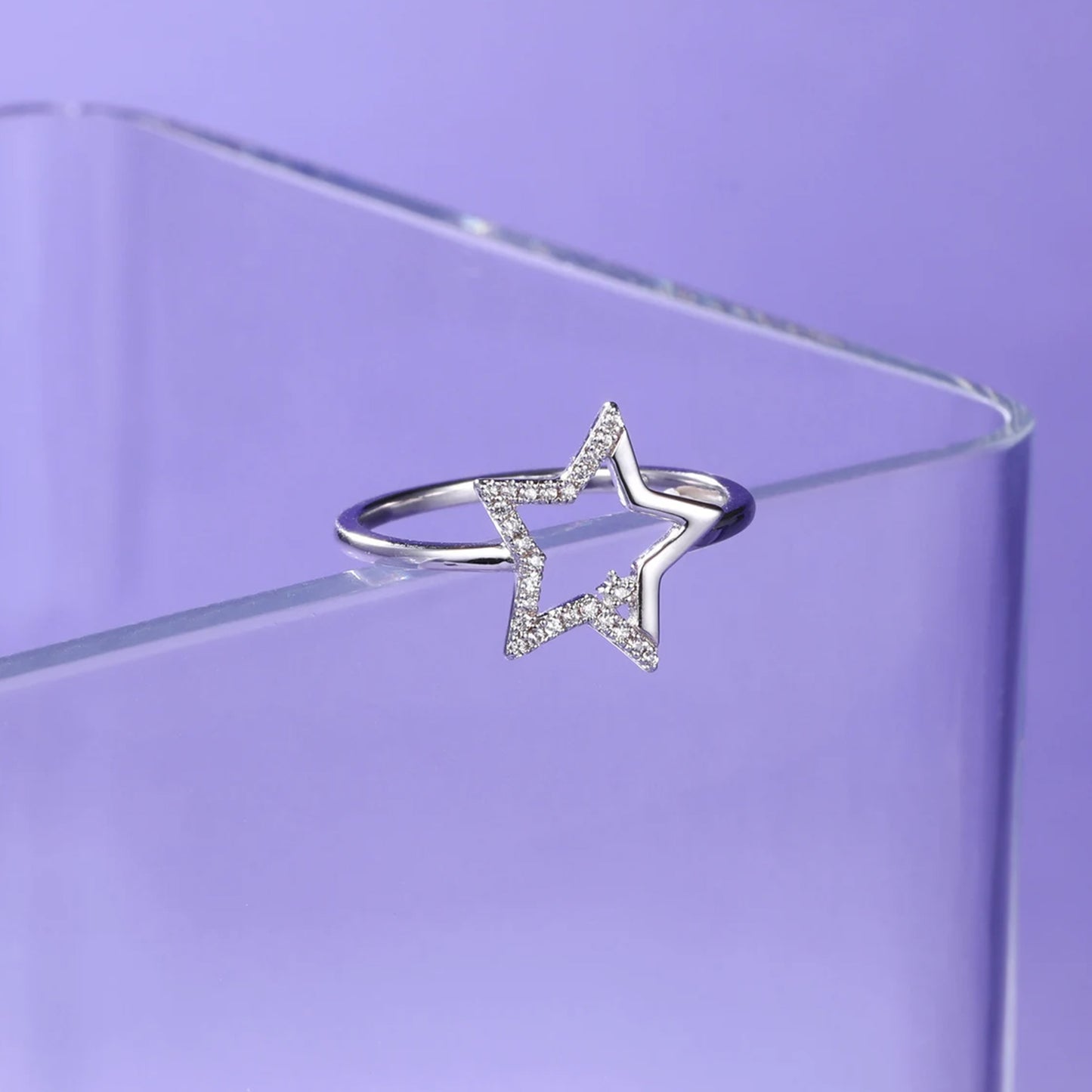 Open Star Diamond Ring