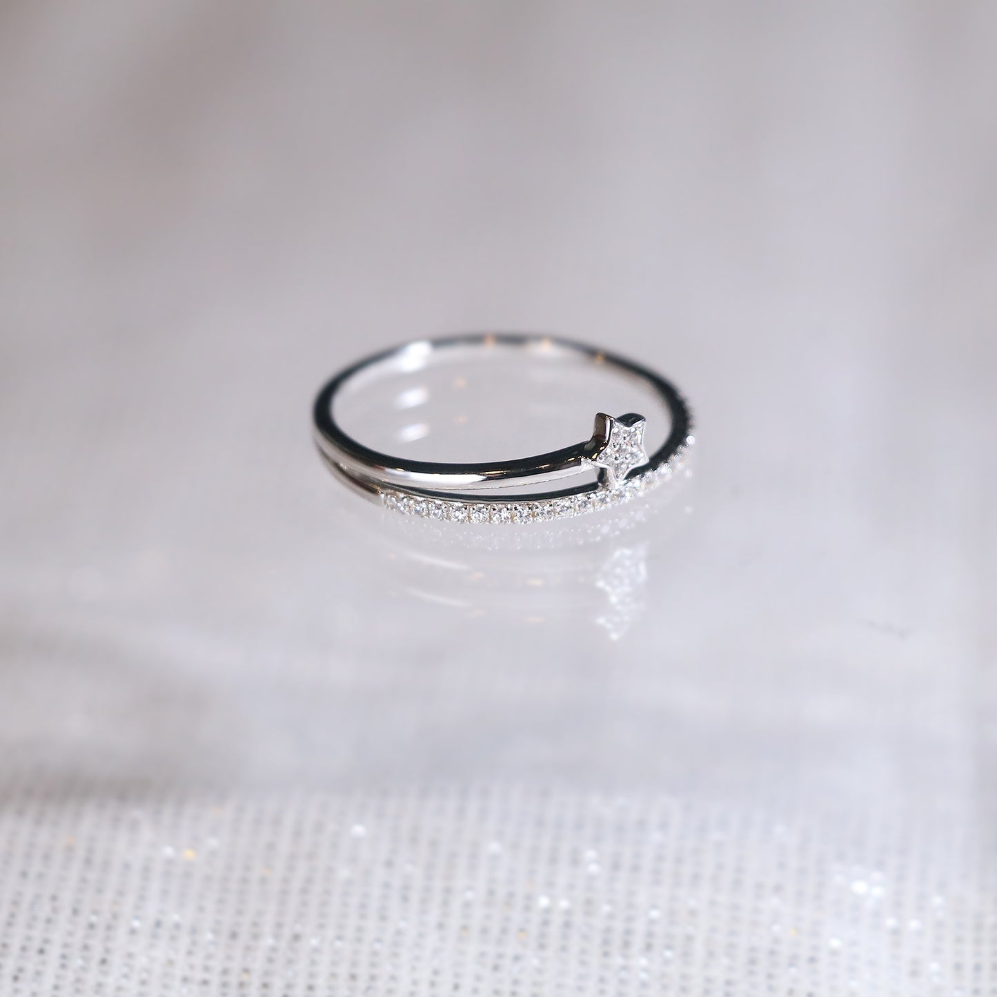 925S Sterling Silver Meteor Star Ring