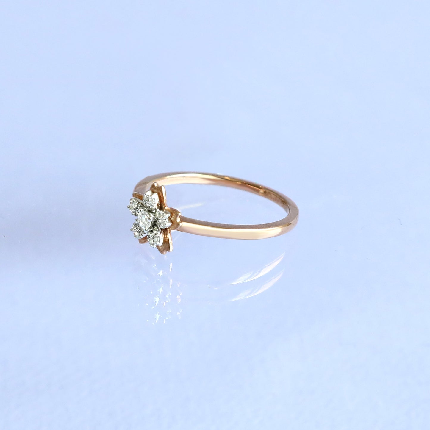 Silver Cherry blossom Sakura Flower Ring