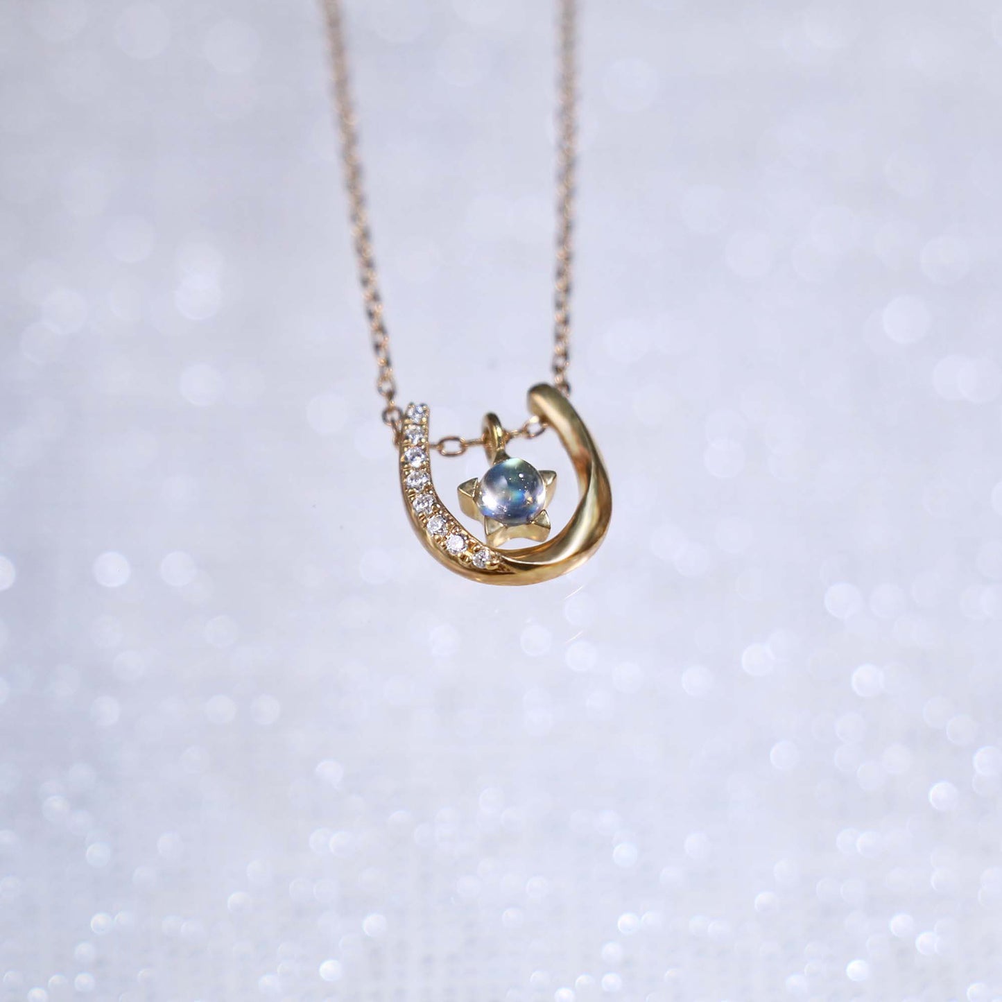Moonstone Star Necklace