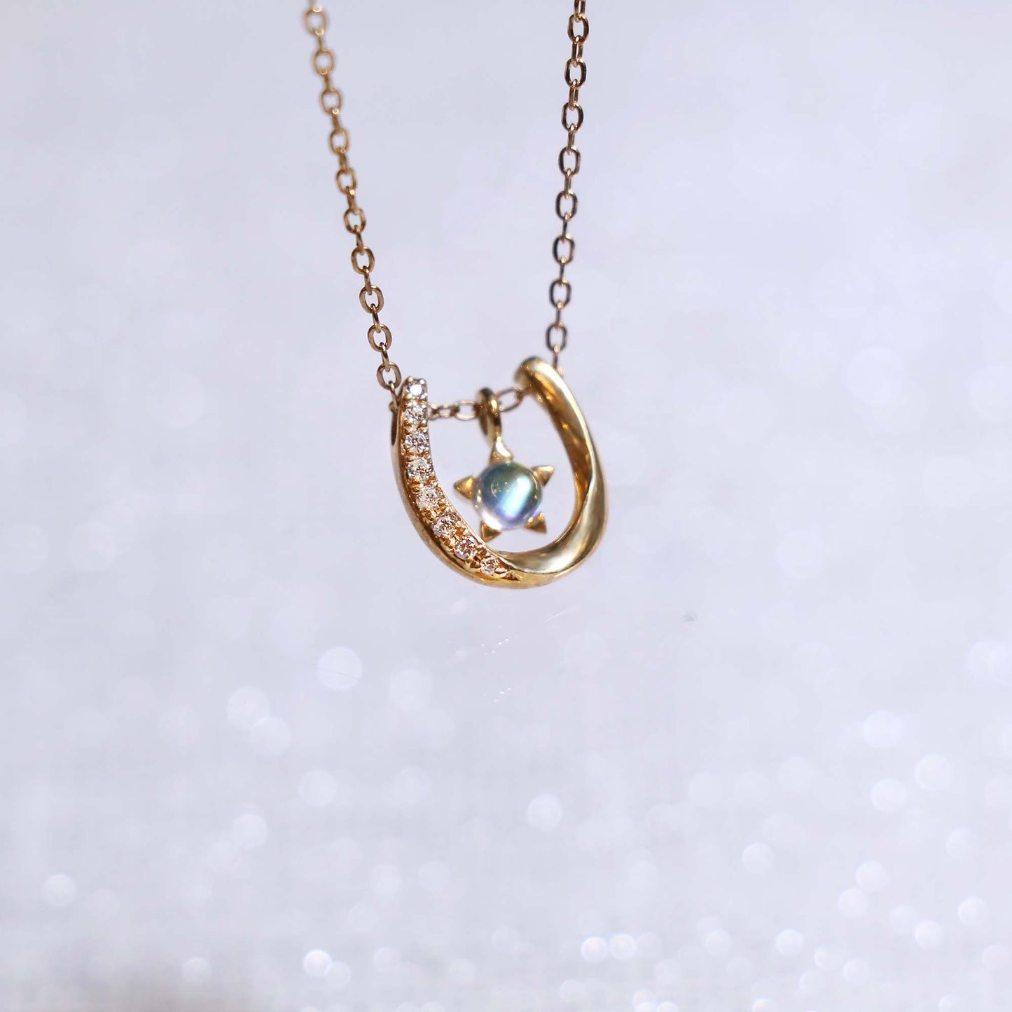Moonstone Star Necklace