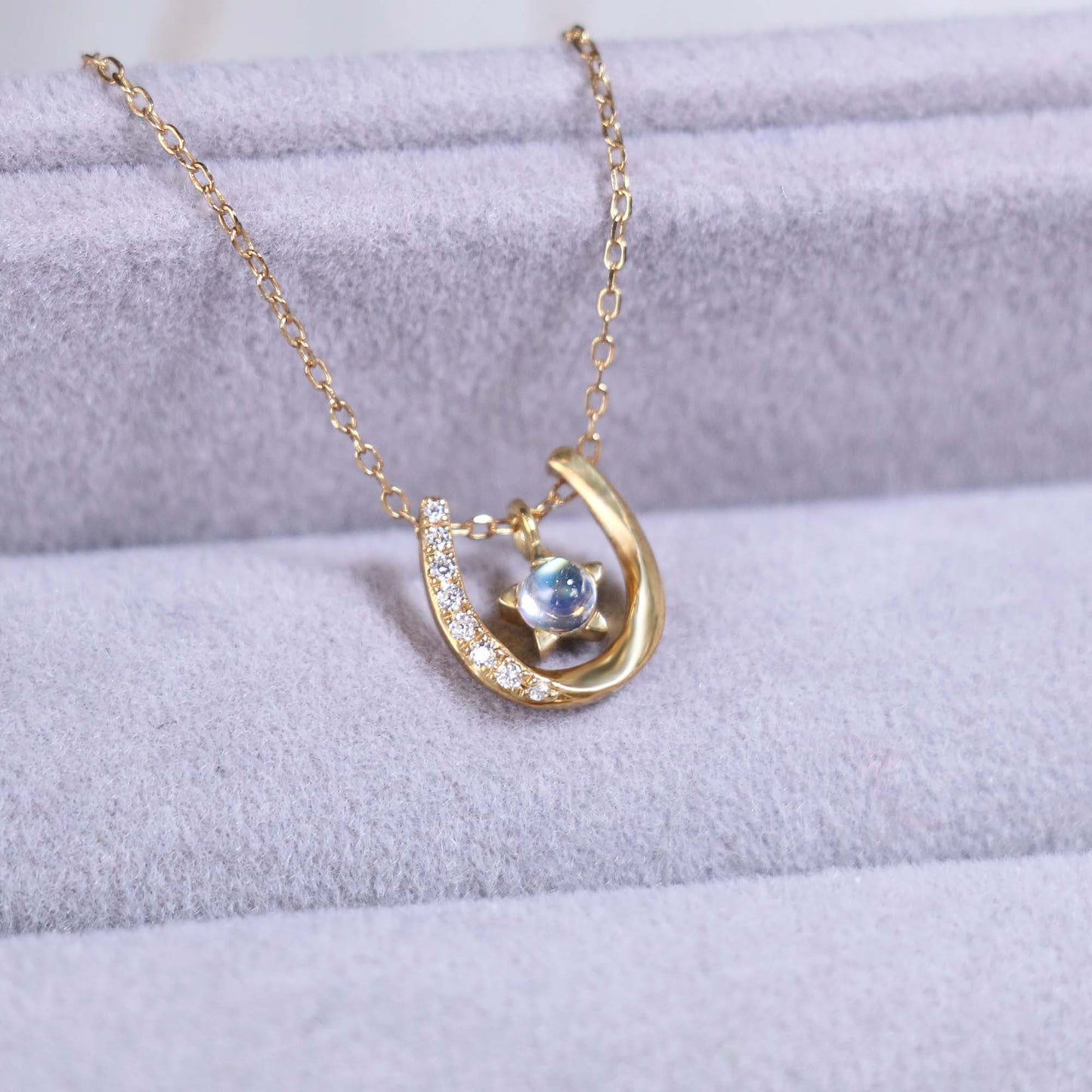 Moonstone Star Necklace
