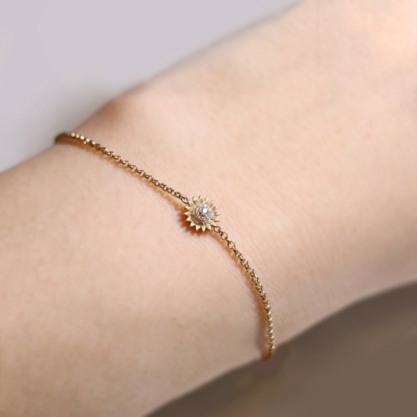 Gold Silver Sunflower Bracelet