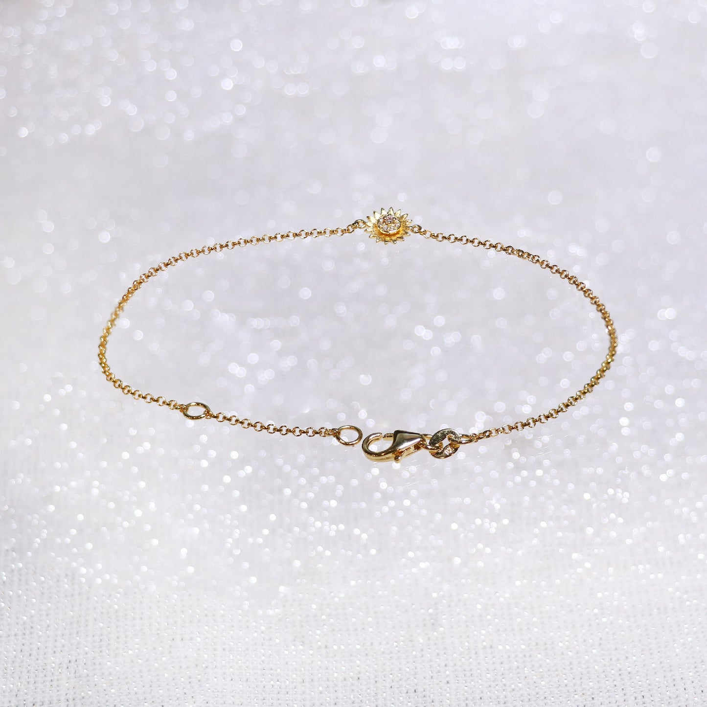 Gold Silver Sunflower Bracelet