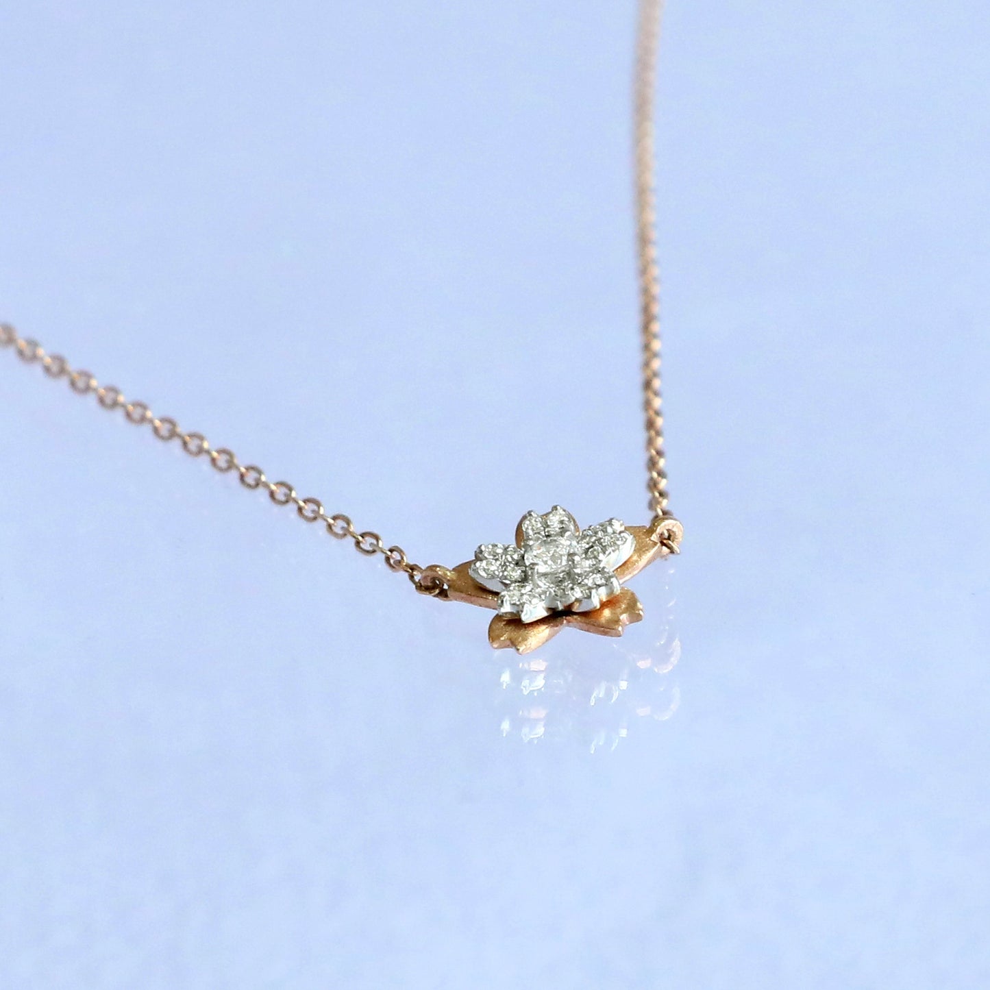 Sakura Flower Diamonds Necklace