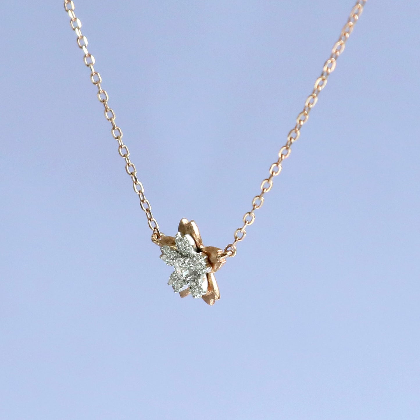 Sakura Flower Diamonds Necklace