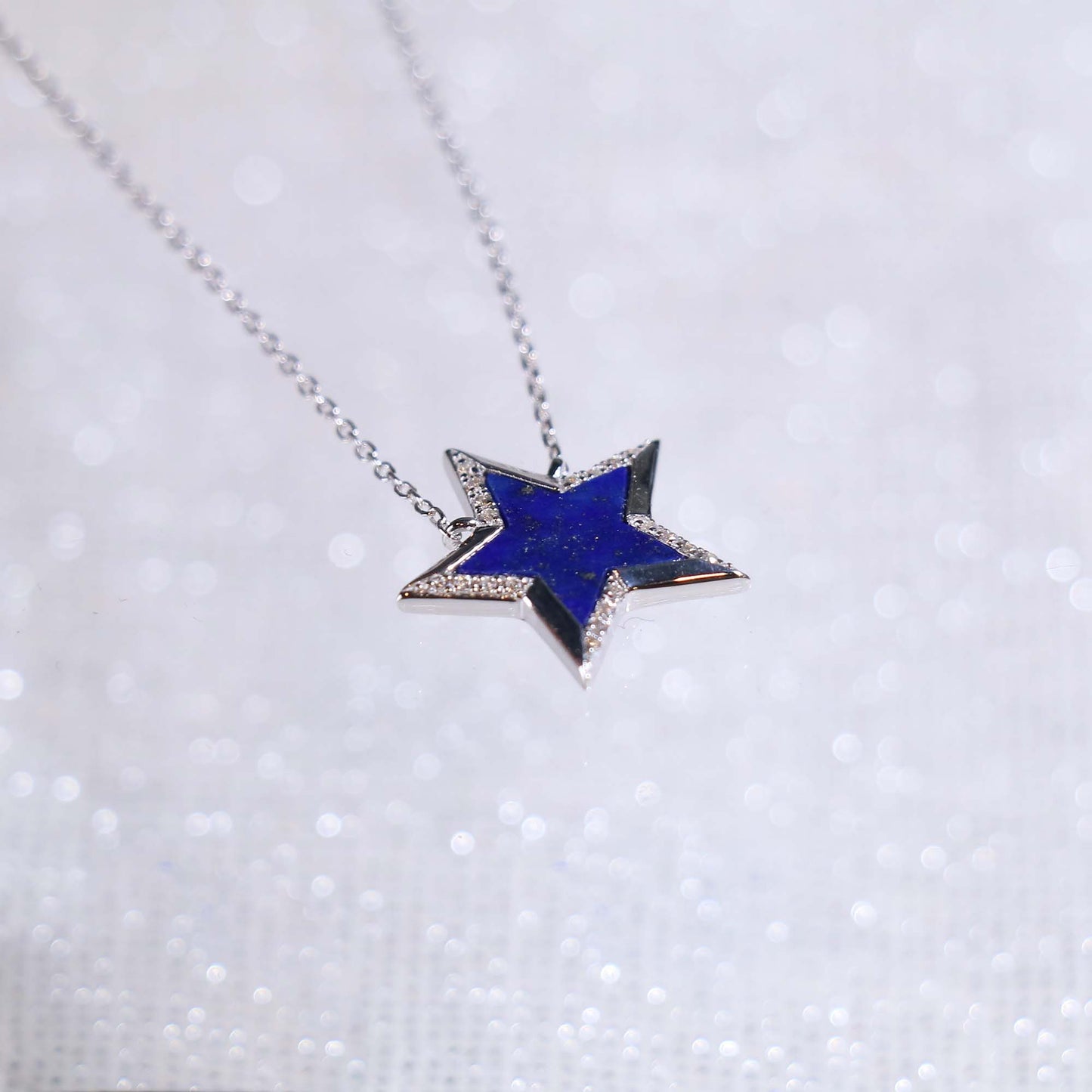 Lapis Star Necklace