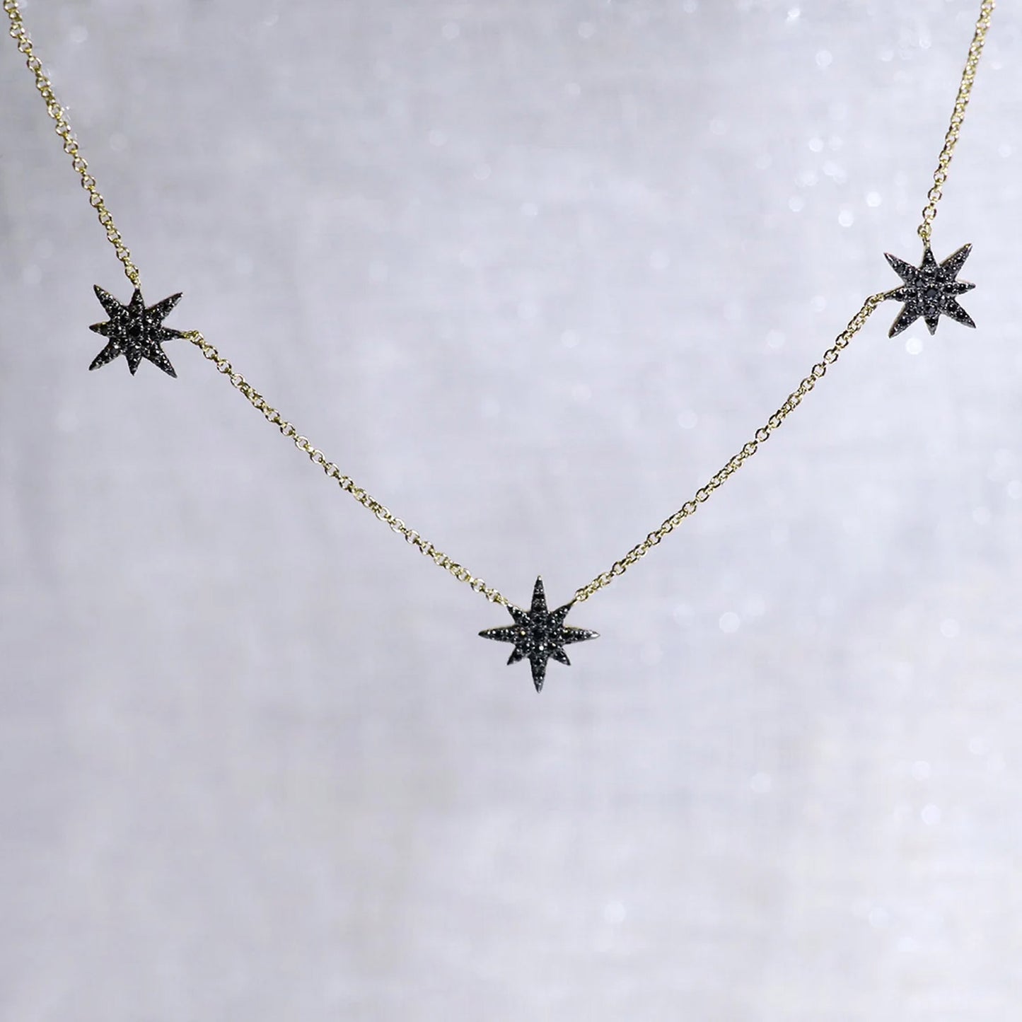 Black Diamond Star Necklace