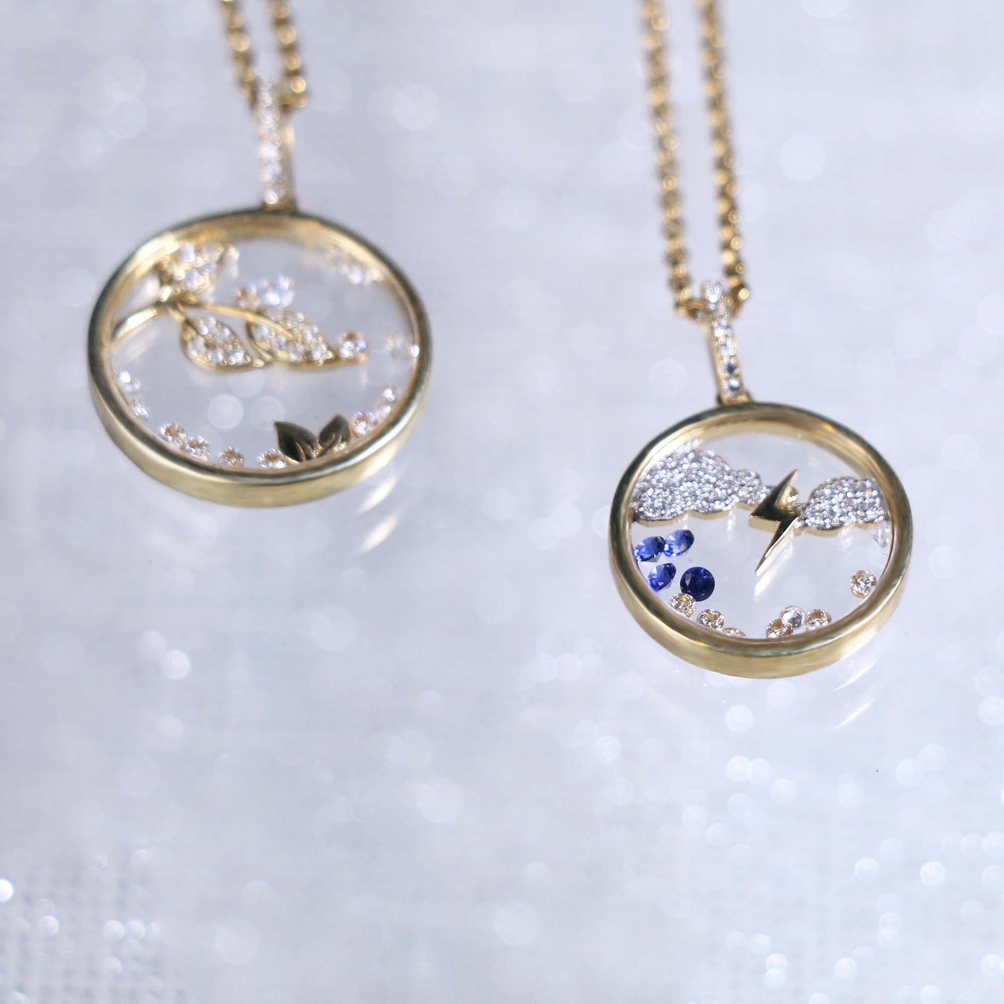 Thundercloud Glass Charm Necklace