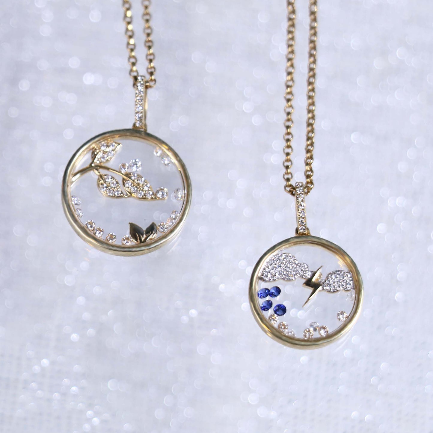 Thundercloud Glass Charm Necklace