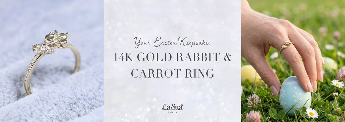 Your Easter Keepsake: 14K Gold Rabbit & Carrot Ring
