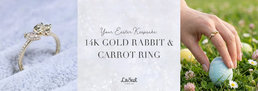 Your Easter Keepsake: 14K Gold Rabbit & Carrot Ring