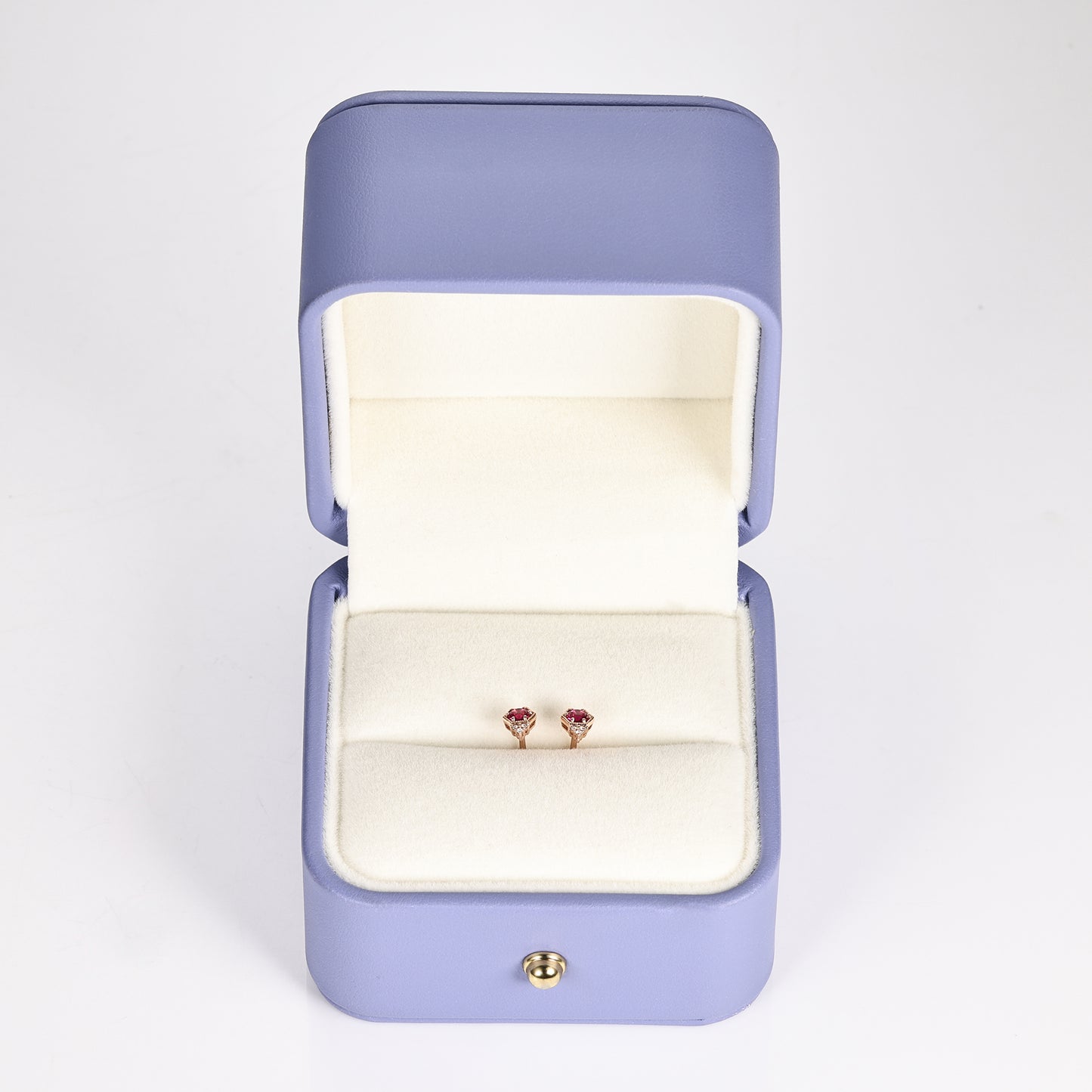Red Ruby Stud Earrings